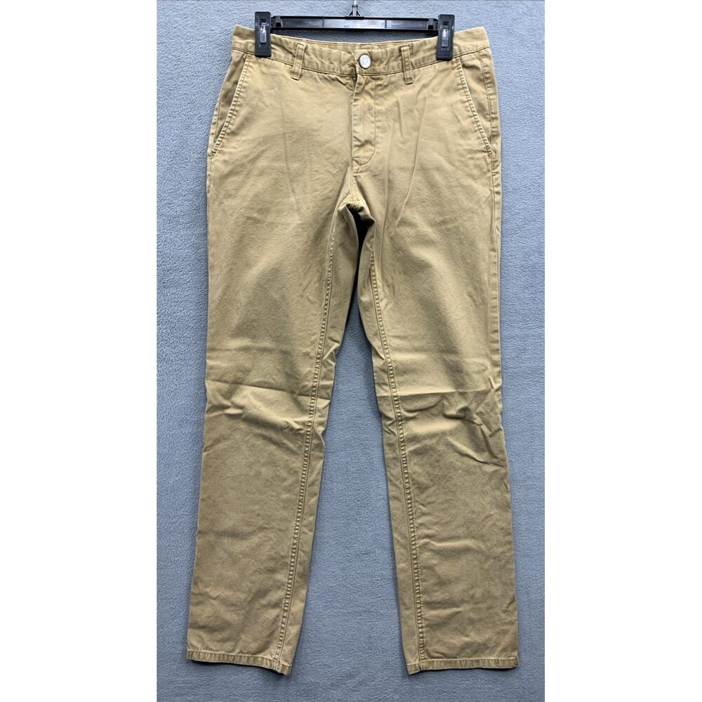Bonobos Casual Khaki Pants Mens Slim Straight Beige 100% Cotton Career 30X32